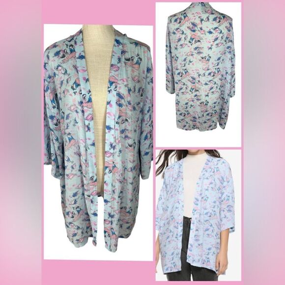 Disney Women’s Blue & Purple Pocahontas Colors Of The Wind Open Front Kimono - Picture 2 of 7